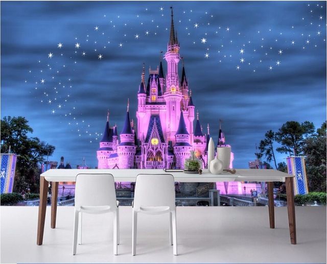 640x516 Custom Photo Mural 3d Wallpaper Star Castle Children Room Setting - Disney World Castle Painting