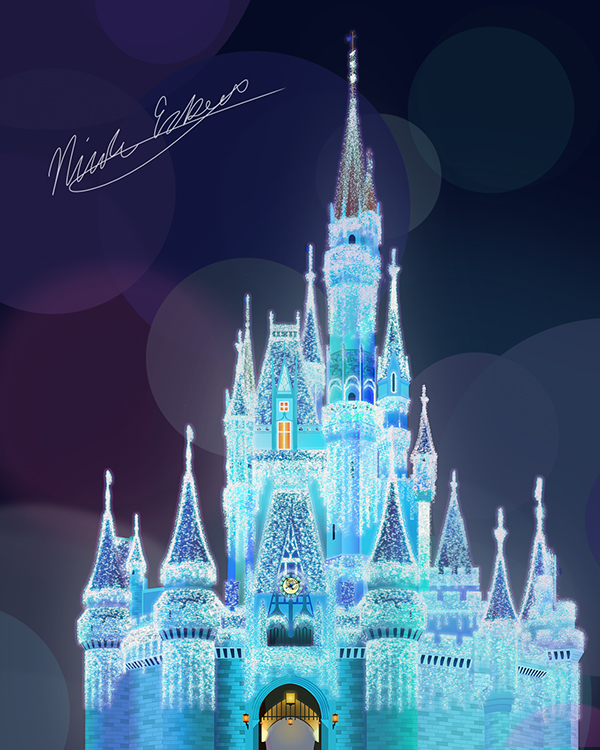 600x750 Disney Castle - Disney World Castle Painting