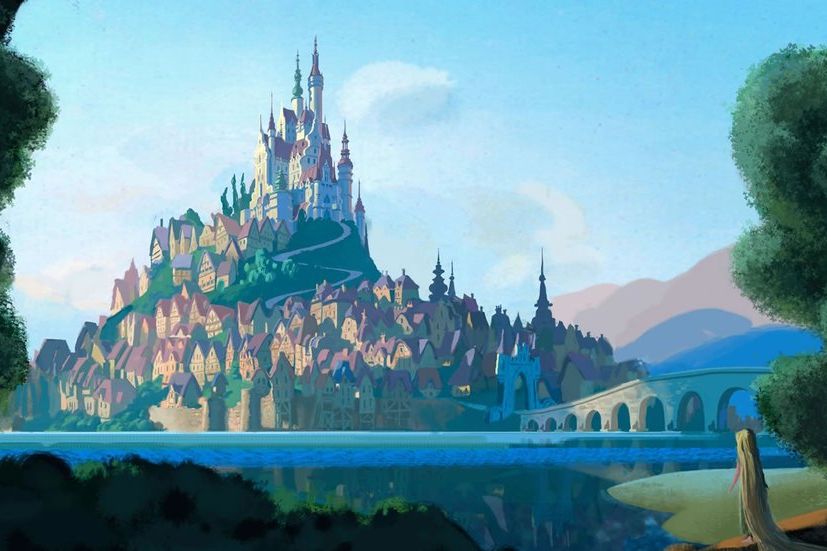 Disney World Castle Painting at PaintingValley.com | Explore collection ...