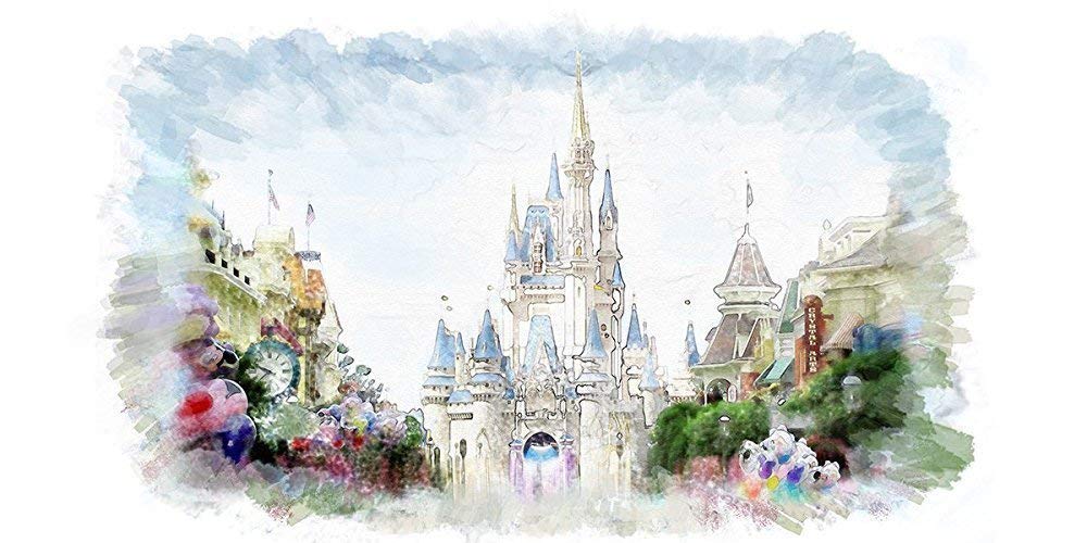 1000x500 Dreams - Disney World Castle Painting