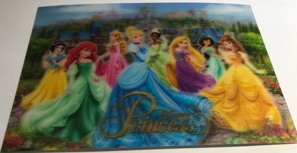 600x310 Disney Princess Walt Disney World Lenticular 3d Postcard - Disney World Painting