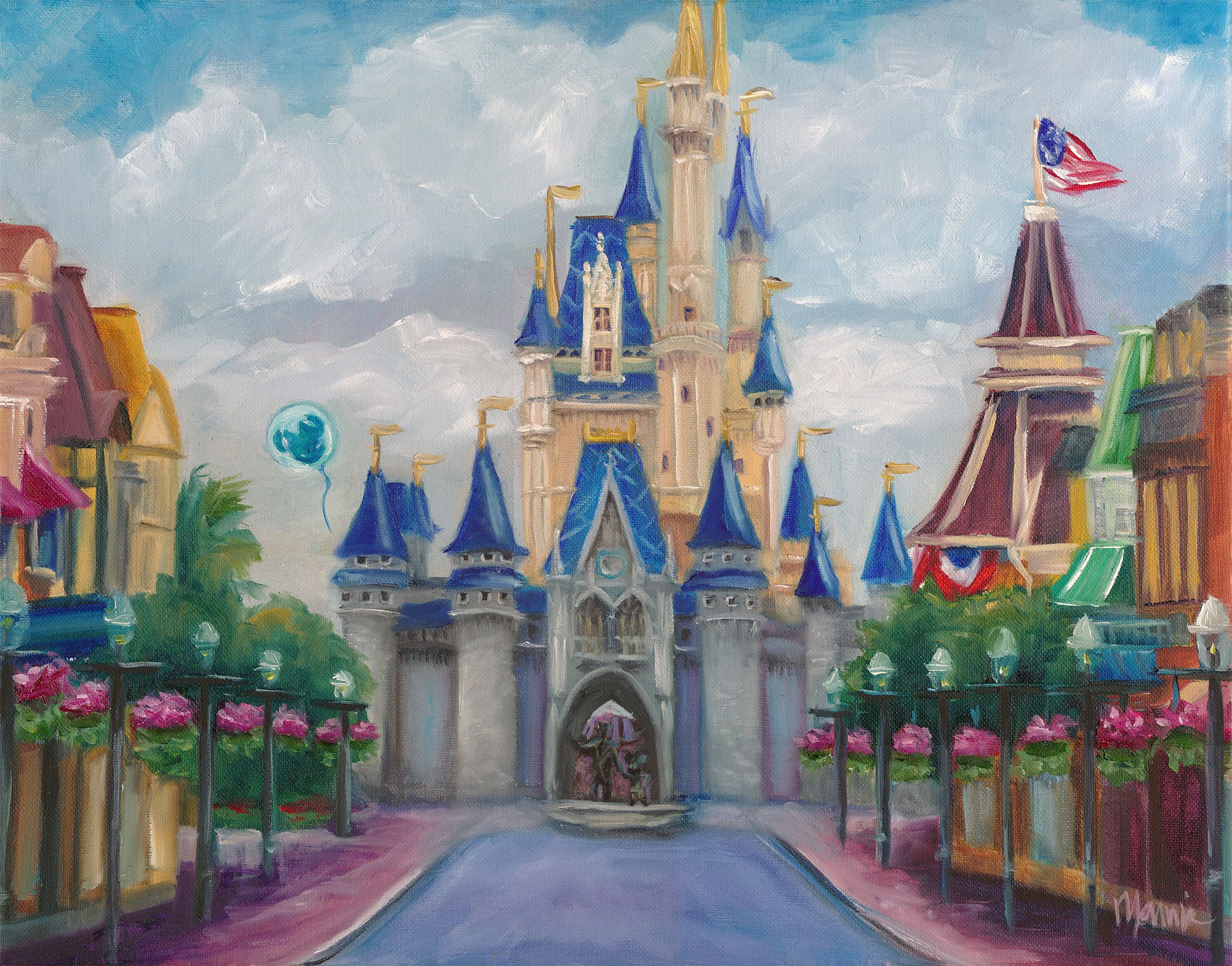 2100x1647 Happy Place! Main Street, Disneyworld. Oil Painting By Marnie - Disney World Painting
