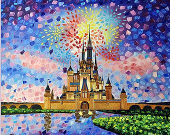 340x270 Original Art - Disney World Painting