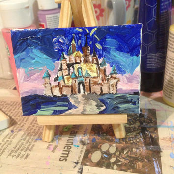 354x354 Shop Disney Paintings Canvas On Wanelo - Disney World Painting