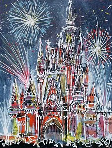 227x300 Disney Magic Painting By Laura Hol Art - Disney World Painting