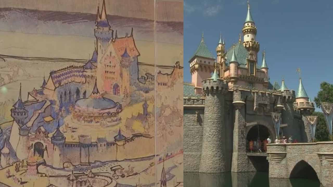 1280x720 Disneyland Map To Go Under The Hammer - Disneyland Castle Painting