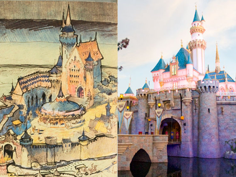 750x563 Original Map Of Disneyland Drawn By Walt Disney Reveals Changes - Disneyland Castle Painting