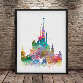 354x354 Shop Disney Castle Wall Art On Wanelo - Disneyland Castle Painting