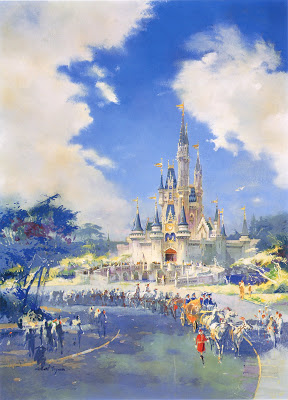 288x400 Disney And More Tokyo Disneyland Artwork - Disneyland Castle Painting