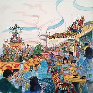 300x300 Original Disney Art Concept Painting Tokyo Disneyland Chinese - Disneyland Painting