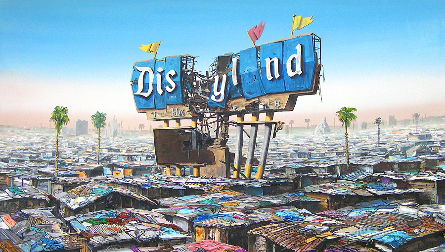 900x509 Before Banksy, Painter Jeff Gillette'S - Disneyland Painting
