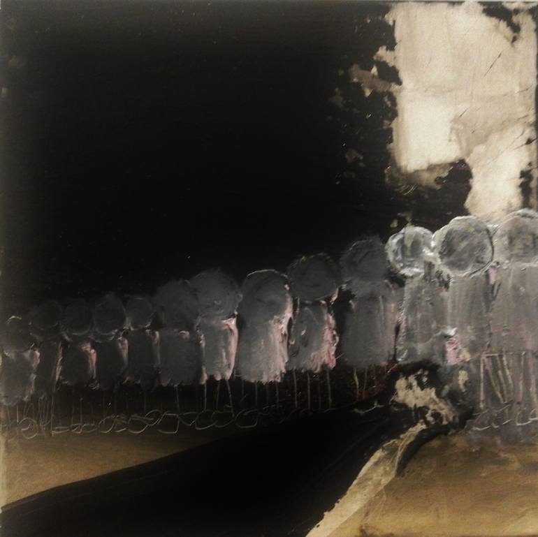 770x769 Saatchi Art 13 Children In (In Disneyland) Painting By - Disneyland Painting