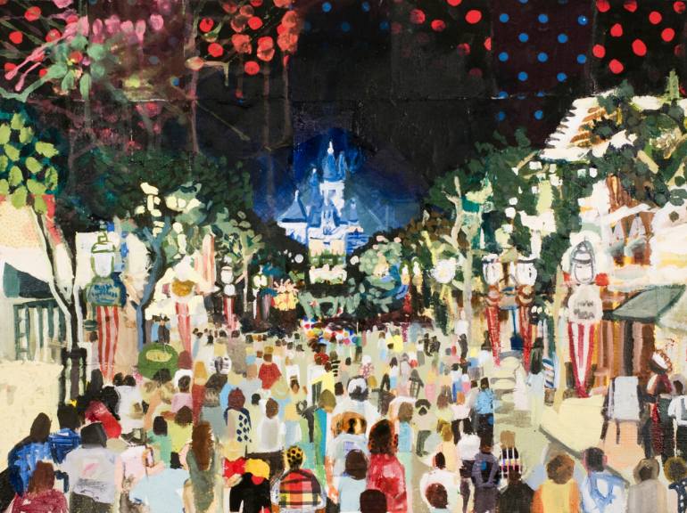 770x576 Saatchi Art Disneyland Parade Painting By Sarah Paulsen - Disneyland Painting