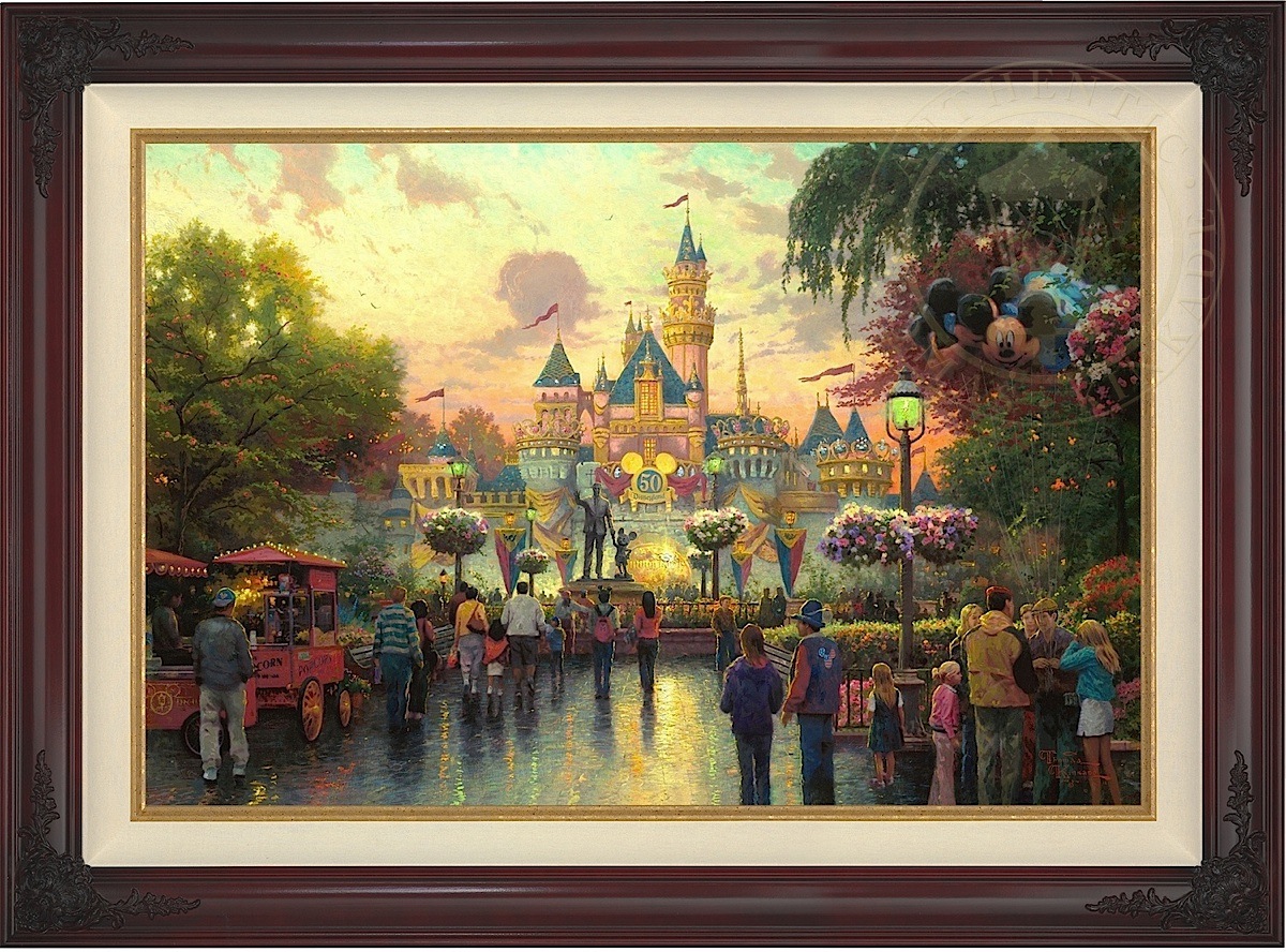 1200x888 Disneyland 50th Anniversary By Thomas Kinkade - Disneyland Painting