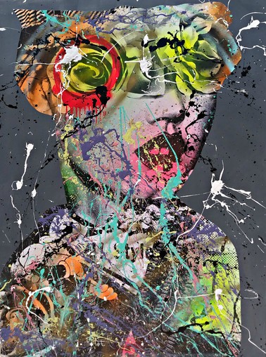 378x508 Floral Lips Distortion By Dain, 2017 Painting Artsper (275956) - Distortion Painting