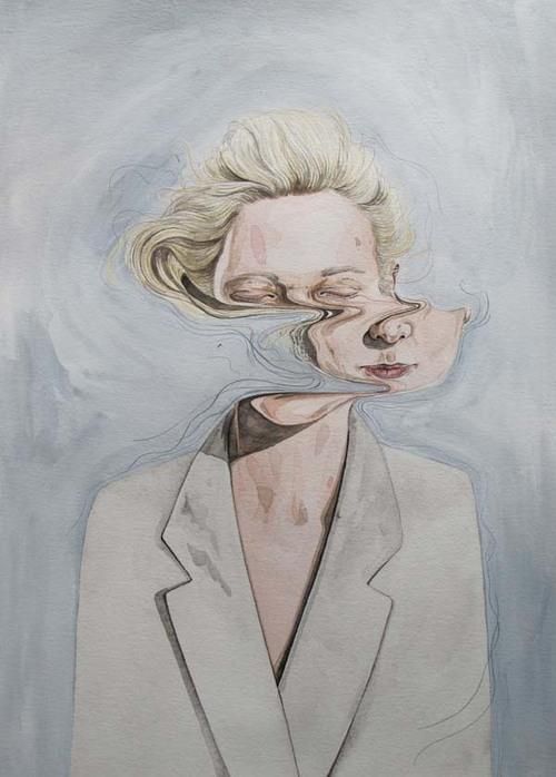 500x698 I Like The Idea Of Face Distortion In Paintings Art - Distortion Painting