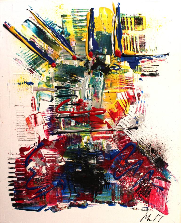 770x952 Saatchi Art A Divine Distortion Crown Painting By Alex Montaner - Distortion Painting