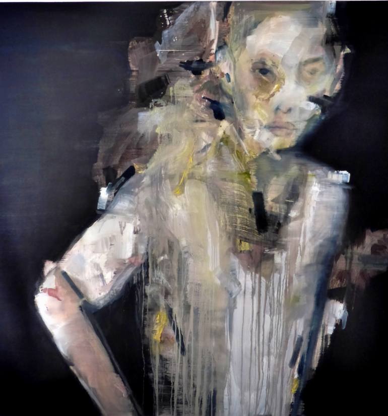 770x825 Saatchi Art About A Boy Distorted Painting By Irene Van Den Bos - Distortion Painting