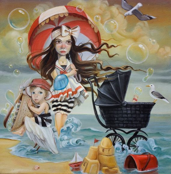 569x578 Leslie Ditto Art Artist, Art Illustrations And Sea Art - Ditto Painting