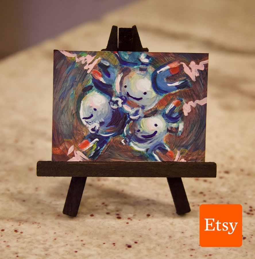 888x899 Mini Ditto Magneton Painting For Sale! By Cassowaryroom - Ditto Painting