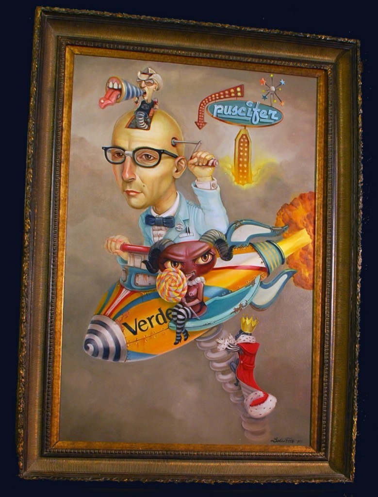 779x1024 Original Oil Painting Of Puscifer Tour Poster By Leslie Ditto - Ditto Painting