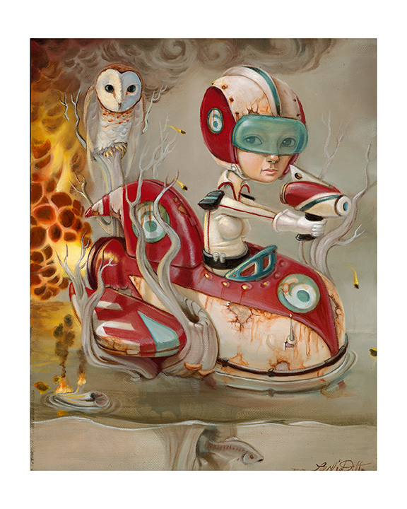 576x720 Crash And Burn By Leslie Ditto Ian Russell Gallery Of Fine Art - Ditto Painting