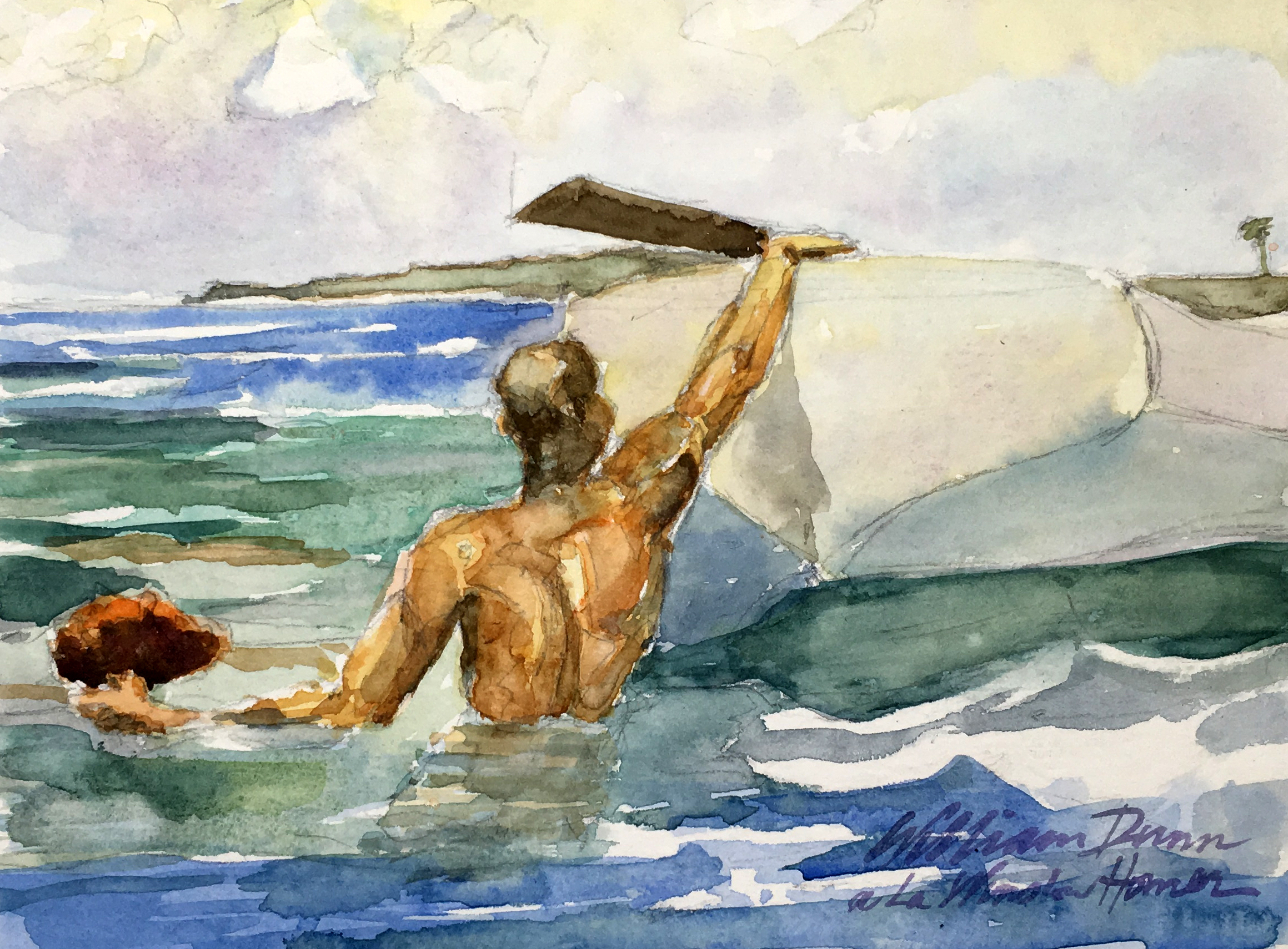 2319x1710 Famous Painting Study - Diver Painting