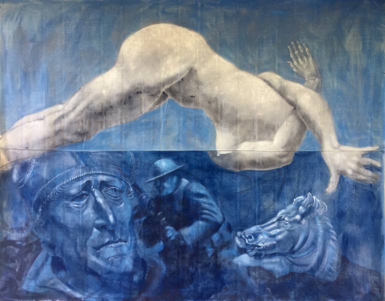 770x603 Saatchi Art Diver Painting By David Fox - Diver Painting