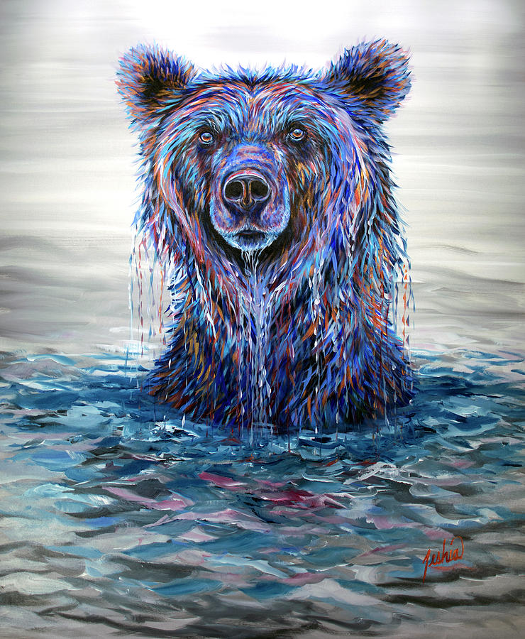 740x900 The Diver Painting By Teshia Art - Diver Painting