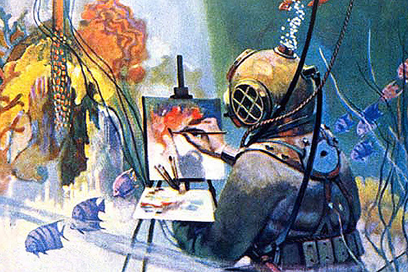 800x533 Underwater Artists Every Scuba Diver Should Know - Diver Painting