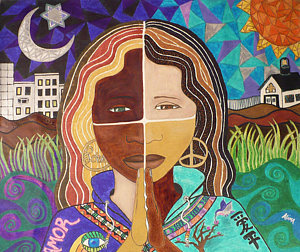 300x252 Harmony Painting By Alima Newton - Diversity Painting