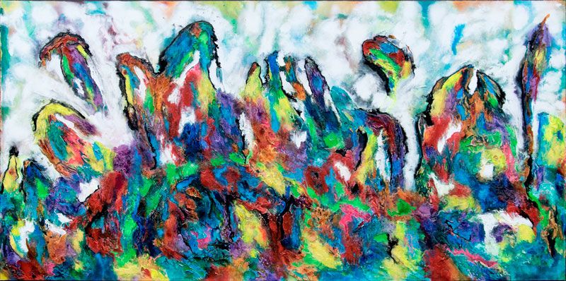 800x398 New Painting Diversity Iii 100x200 Cm My Website Https - Diversity Painting