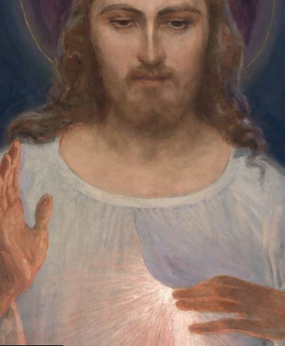 414x503 The Painting Of The Divine Mercy Image - Divine Mercy Painting