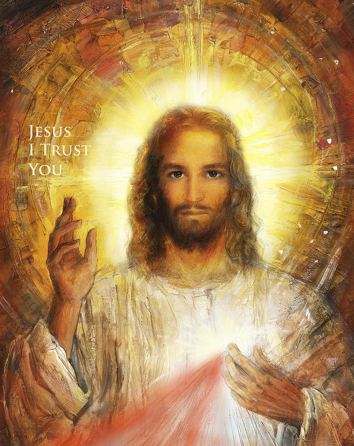 715x900 Divine Mercy, Sacred Heart Of Jesus 4 Painting By Terezia - Divine Painting