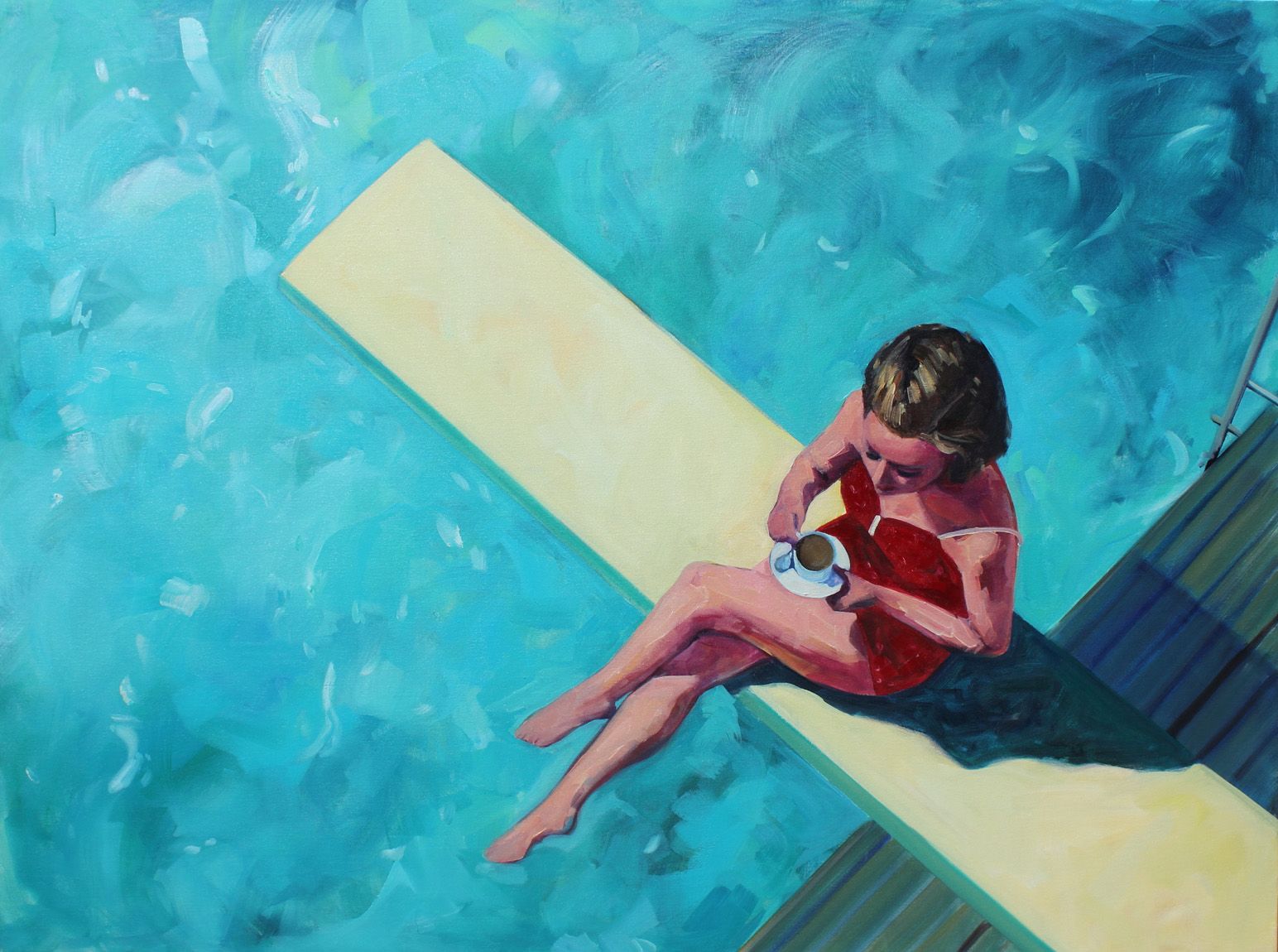 1544x1150 Diving Board Tea - Diving Board Painting