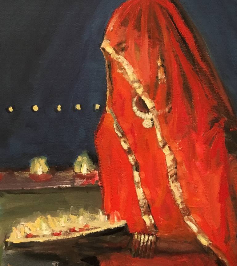 770x863 Saatchi Art Diwali Painting By Arun Prem - Diwali Painting