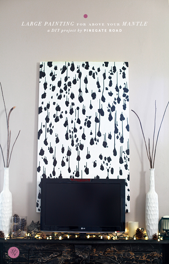 550x858 Diy Large Painting For Above A Mantle Pinegate Road - Diy Painting