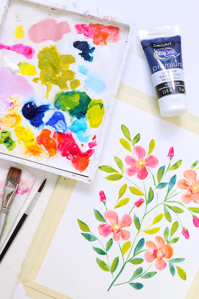 683x1024 Diy Acrylic Flower Painting Tutorial - Diy Painting
