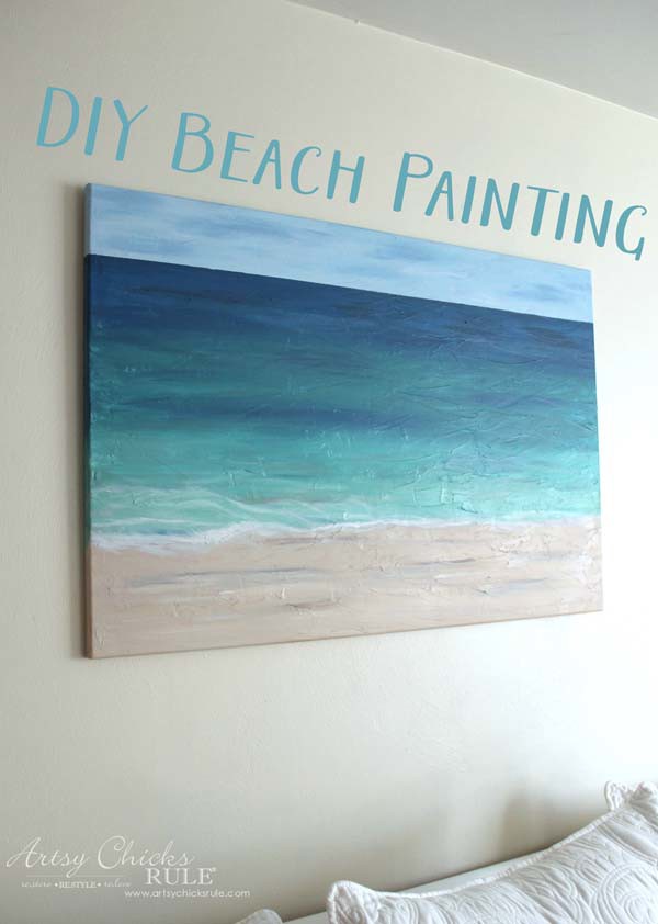 600x842 Diy Beach Painting (Create Faux Texture For Real Looks!) - Diy Painting