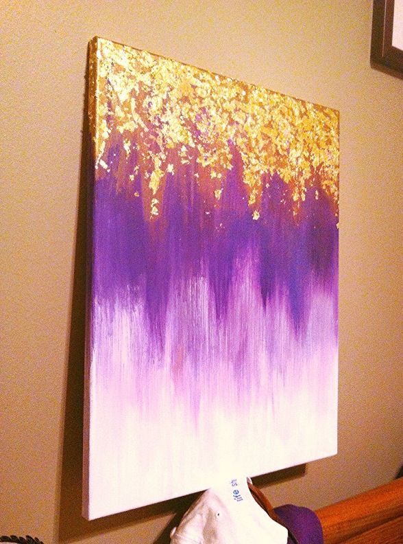 588x792 Diy Painted Canvas With Shimmer Accent. Projects - Diy Painting