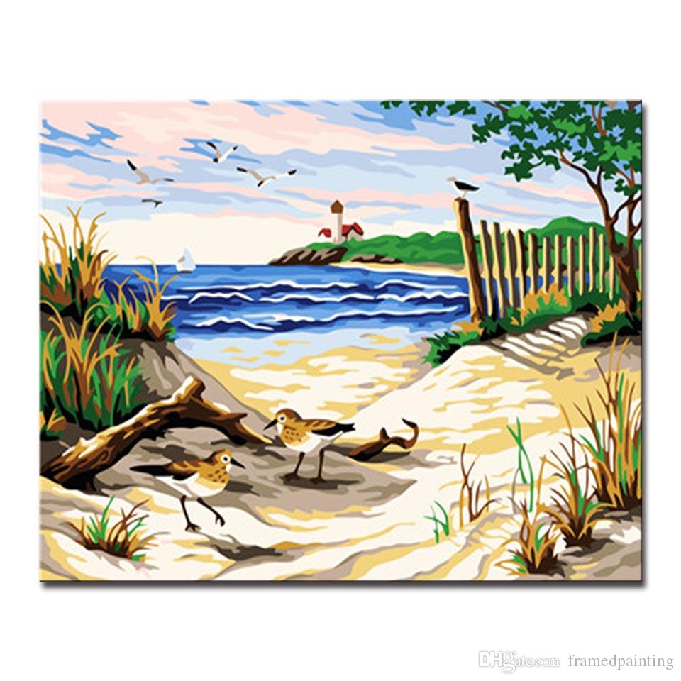 960x960 2018 Seaside Beautiful Scenery Diy Painting By Numbers Kits - Diy Painting