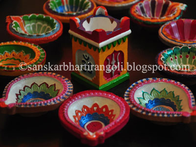 400x300 Diwali Diya Decoration - Diya Painting