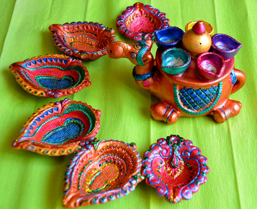 500x408 Diwali Diya Images 2017 Deepak Decoration Ideas Pictures Crafts - Diya Painting For Diwali