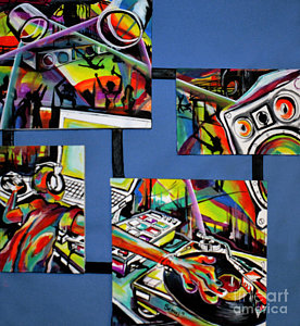 276x300 In The Club Painting By James Brewton - Dj Painting