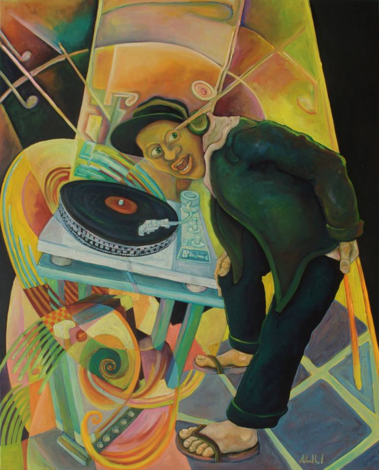770x955 Saatchi Art Dj Painting By Gabriele Wendland - Dj Painting