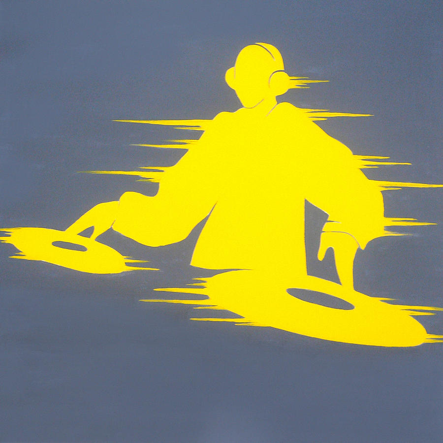 900x900 Abstract Dj Painting By Allison Liffman - Dj Painting