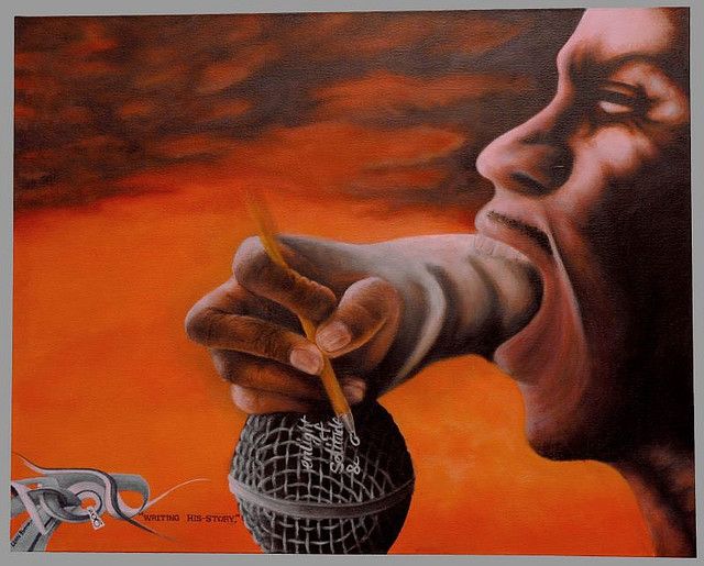 640x515 Writing His Story - Dj Painting