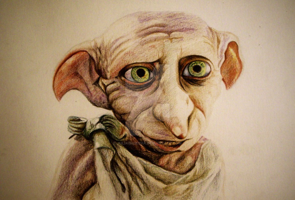 1024x696 Dobby Is A Free Elf!! By Juliabadeeva - Dobby Painting