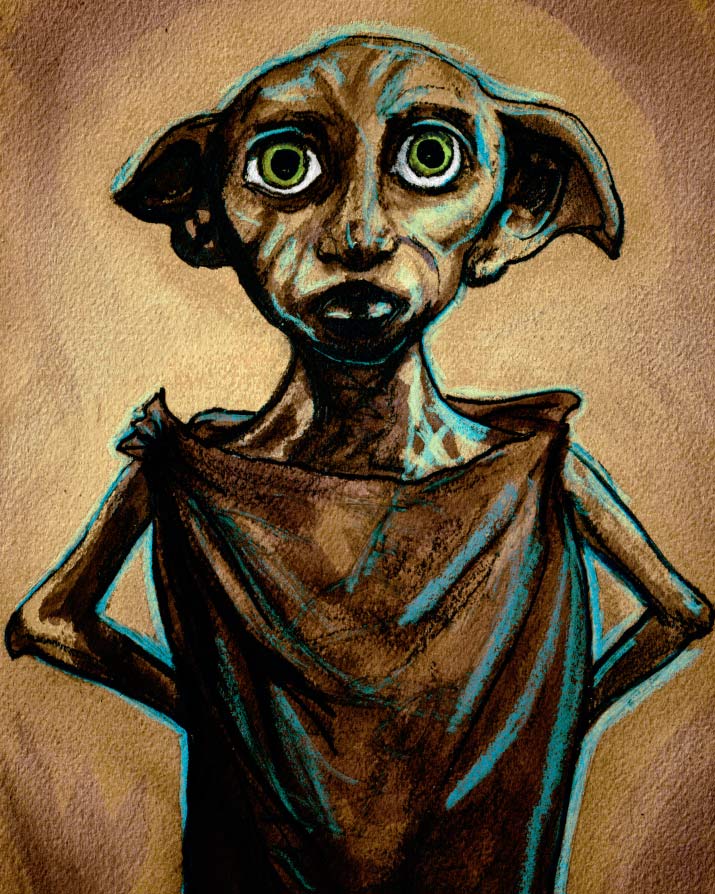 715x894 Tribute To Dobby The House Elf Igor + - Dobby Painting