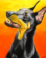 160x200 Stunning Doberman Painting Reproductions For Sale On Fine Art Prints - Doberman Painting